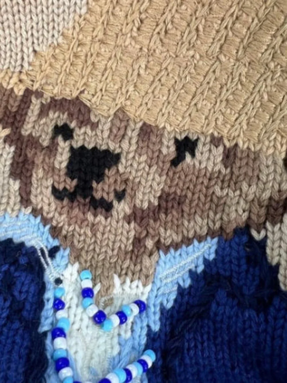 Polo Ralph Lauren Tan Sweater with Bear Design - Picture 4 of 5